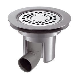 Delabie 683002UK Height-Adjustable Floor Trap for Soft/Vinyl Floors - Horizontal Outlet