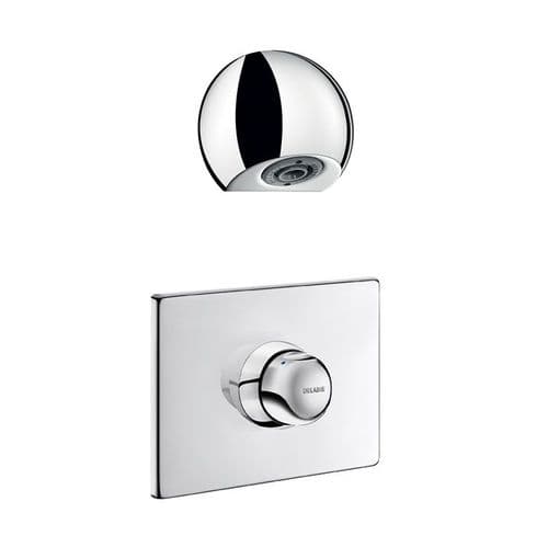 Delabie 790219 TEMPOMIX Recessed Push Time-Flow Vandal-Resistant Shower Kit
