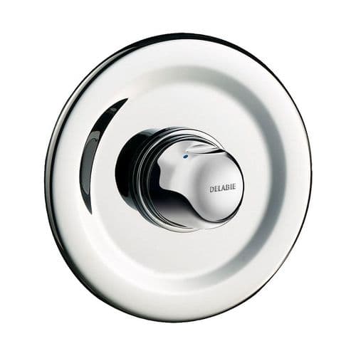 Delabie 790927 TEMPOMIX Round Recessed Push Time-Flow Shower Mixer