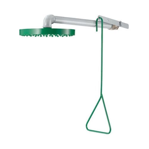 Delabie 9108 Safety Shower - Wall-Mounted, Hand-Operated