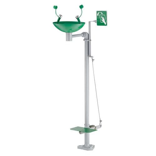 Delabie 9201 Eye Wash Station - Freestanding, Hand/Foot-Operated