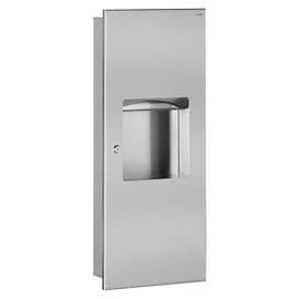 Delabie DVS (Delabie) 510714S Recessed Combi Paper Towel Dispenser - 600 Sheets + Bin - 10L