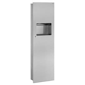 Delabie DVS (Delabie) 510715S Recessed Combi Paper Towel Dispenser - 600 Sheets + Bin - 30L