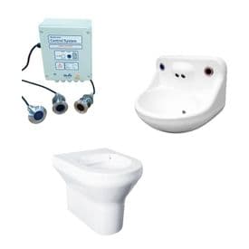 Delabie DVS (DVS) Anti-Ligature High Risk Back-to-Wall Toilet & Basin Pack - Wave-On Controls