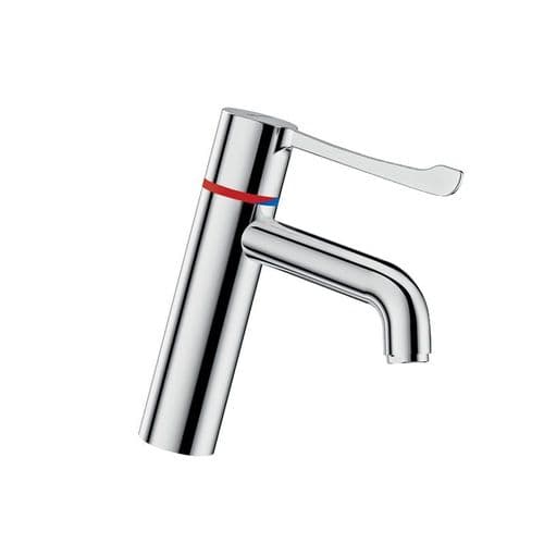 Delabie H960515 SECURITHERM BIOCLIP Seq Thermostatic Deck-Mounted 146mm Lever Basin Mixer-Flexi PEX