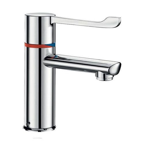 Delabie H9605610 SECURITHERM BIOCLIP Seq Thermostatic Deck-Mounted 146mm Lever Basin Mixer-Cop Tail