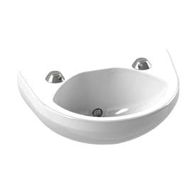 DVS Safe En-Suite Wall-Mounted Low Profile Basin - 2 Tap Holes