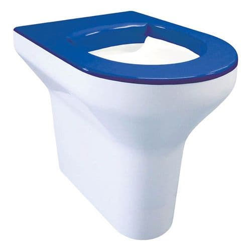 DVS V2 High Security Back-to-Wall Floorstanding Disabled Height WC Pan - Blue