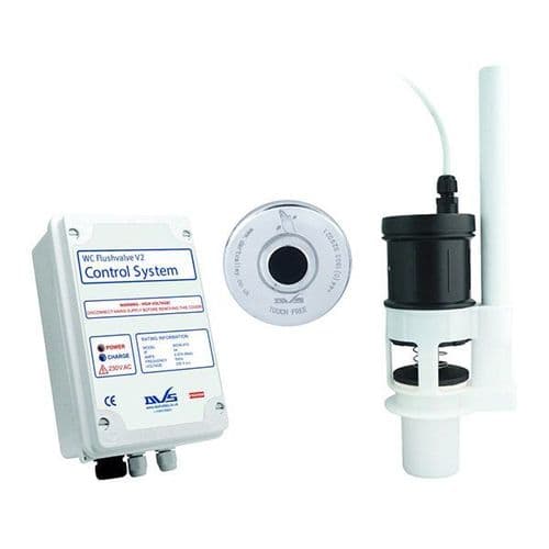 DVS WC Mains Powered Flushvalve Kit with Wave-On Sensor + 15m Cable
