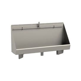 Franke Centinel CEN120E 1200mm Wall-Mounted Stainless Steel Urinal Trough with Exposed Cistern