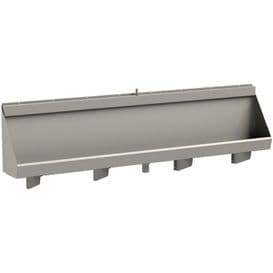 Franke Centinel CEN240C 2400mm Wall-Mounted Stainless Steel Urinal Trough with Concealed Cistern
