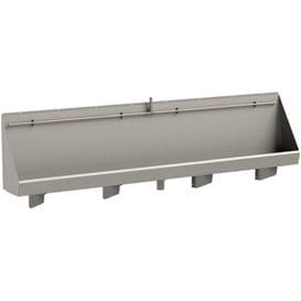 Franke Centinel CEN240E 2400mm Wall-Mounted Stainless Steel Urinal Trough with Exposed Cistern