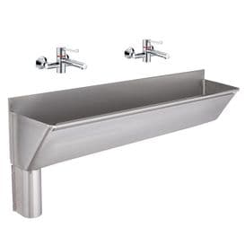 Franke G22030L 1600mm Stainless Steel Surgeons Scrub-Up Trough with Left-Hand Outlet