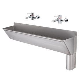 Franke G22030R 1600mm Stainless Steel Surgeons Scrub-Up Trough with Right-Hand Outlet