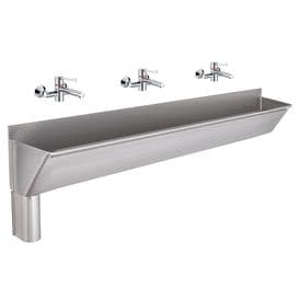Franke G22031L 2400mm Stainless Steel Surgeons Scrub-Up Trough with Left-Hand Outlet