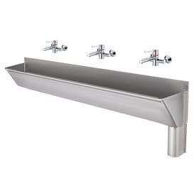 Franke G22031R 2400mm Stainless Steel Surgeons Scrub-Up Trough with Right-Hand Outlet
