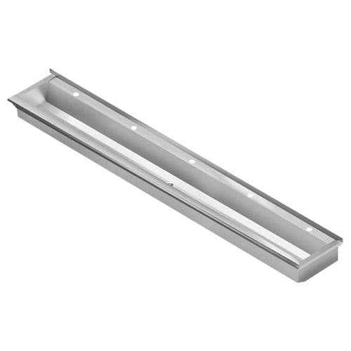 Franke PLANOX PL30T-UK 3000mm Stainless Steel Wash Trough (5 Tap Holes)