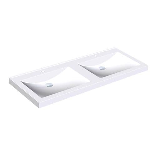 Franke QUADRO ANMW421 1400mm Composite Double Washbasin with Tap Deck