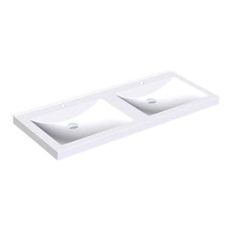 Franke QUADRO ANMW421 1400mm Composite Double Washbasin with Tap Deck