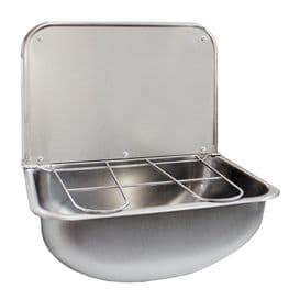 Franke WB440COP-UK Wall-Mounted Cleaners Sink with Grid & Splashback