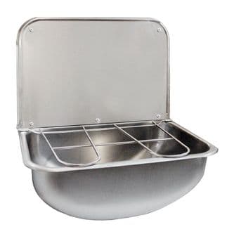 Franke WB440COP-UK Wall-Mounted Cleaners Sink with Grid & Splashback
