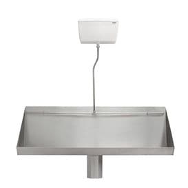 H&L 1800mm Wall-Mounted Stainless Steel Urinal Trough with Exposed Cistern