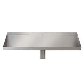 H&L 2400mm Wall-Mounted Stainless Steel Urinal Trough with Concealed Cistern