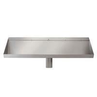 H&L 2400mm Wall-Mounted Stainless Steel Urinal Trough with Concealed Cistern