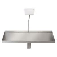 H&L 2400mm Wall-Mounted Stainless Steel Urinal Trough with Exposed Cistern