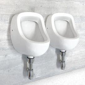 Healey & Lord 2 Station Junior Series Urinal Kit - Back Inlet