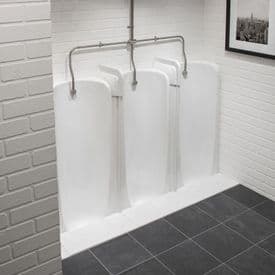 Healey & Lord 3 Station Top Inlet Niagara Traditional Slab Urinal Fused Run