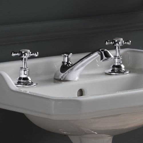 Healey & Lord Classic Deck-Mounted 3 Tap Hole Basin Mixer Tap