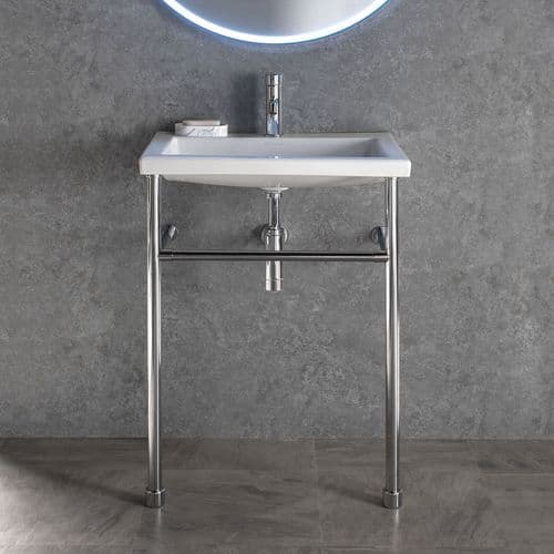 Healey & Lord Modern 600mm Wash Basin with Basin Stand