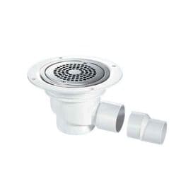 Ligature Resistant 75mm water seal gully with horizontal outlet for sheet flooring