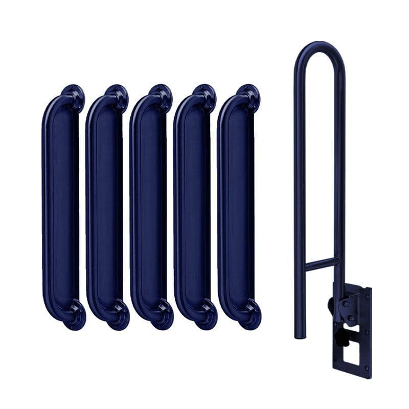 LIGATURE RESISTANT DISABLED TOILET GRAB RAIL KIT WITH REMOVABLE SWING ARM