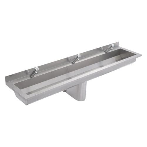 Stainless Steel Wash Troughs for Deck-Mounted Taps