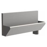 2 User 1600mm H&L Surgeons Scrub Trough Sink - HBN 00-10 & HTM 64 - High-Back, Right Hand Waste