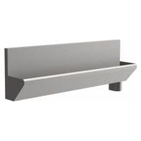 3 User 2400mm H&L Surgeons Scrub Trough Sink - HBN 00-10 & HTM 64 - High-Back, Right Hand Waste
