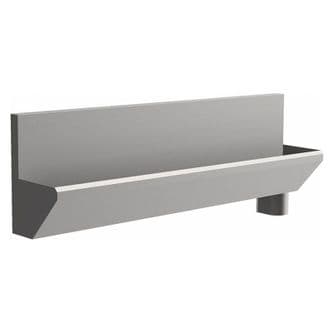 3 User 2400mm H&L Surgeons Scrub Trough Sink - HBN 00-10 & HTM 64 - High-Back, Right Hand Waste