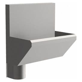1 User 800mm H&L Surgeons Scrub Trough Sink - HBN 00-10 & HTM 64 - High-Back, Left Hand Waste