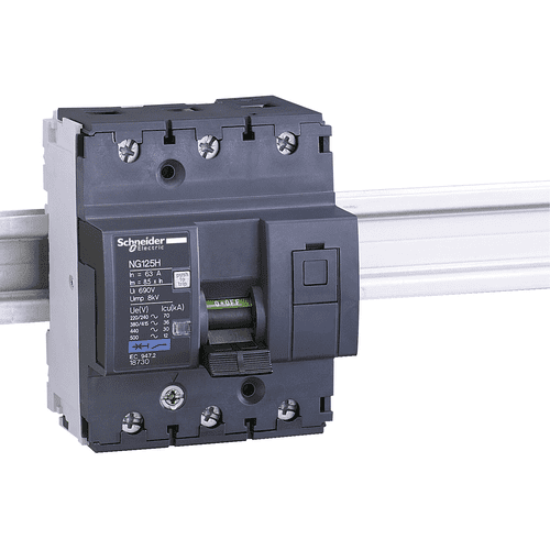 18730 Schneider Electric Ng125 - Circuit Breaker - Ng125H - 3P - 63A - C Curve