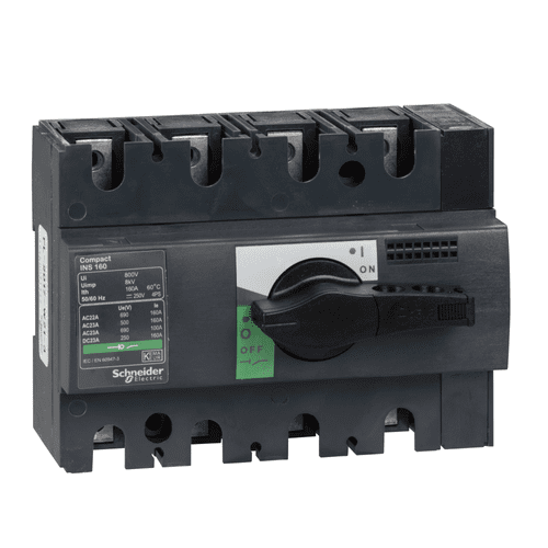 28913 Schneider Electric Switch Disconnector, Compact Ins160 , 160 A, Standard Version With Black Rotary Handle, 4 Poles (56)