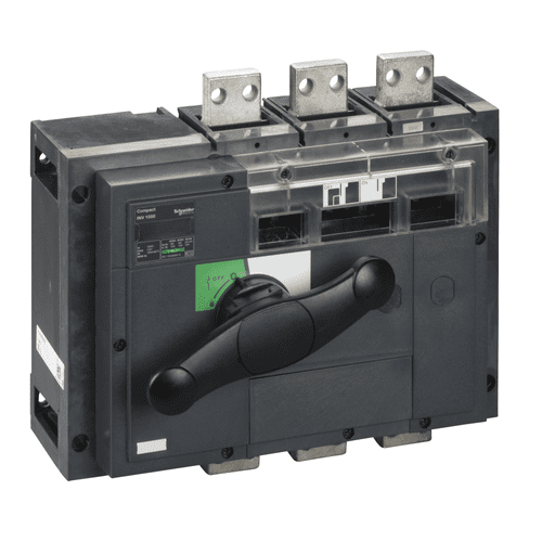 31360 Schneider Electric Switch Disconnector, Compact Inv1000, Visible Break, 1000 A, Standard Version With Black Rotary Handle, 3 Poles (56)