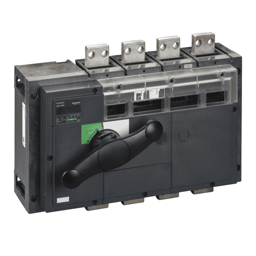 31361 Schneider Electric Switch Disconnector, Compact Inv1000, Visible Break, 1000 A, Standard Version With Black Rotary Handle, 4 Poles (56)