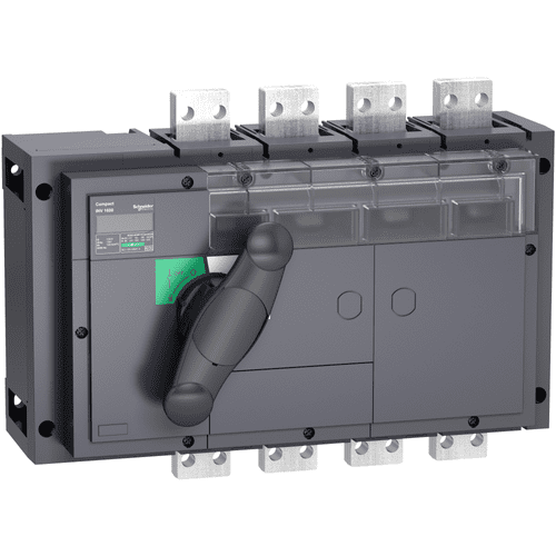 31365 Schneider Electric Switch Disconnector, Compact Inv1600, Visible Break, 1600 A, Standard Version With Black Rotary Handle, 4 Poles (56)