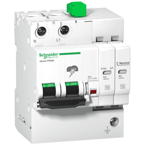 A9L16295 Schneider Electric Iquick Prd20R Modular Surge Arrester - 1 Pole + N - 350V - With Remote Transfer (39)