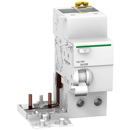 A9V25263 Schneider Electric Vigi iC60 - Earth Leakage Add-On Block - 2P - 63A - 300mA - A type - selective