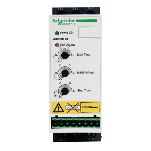 ATS01N209QN Schneider Electric soft starter for asynchronous motor, Altistart 01, ATS01, 9A, 380 to 415V, 4kW (45)