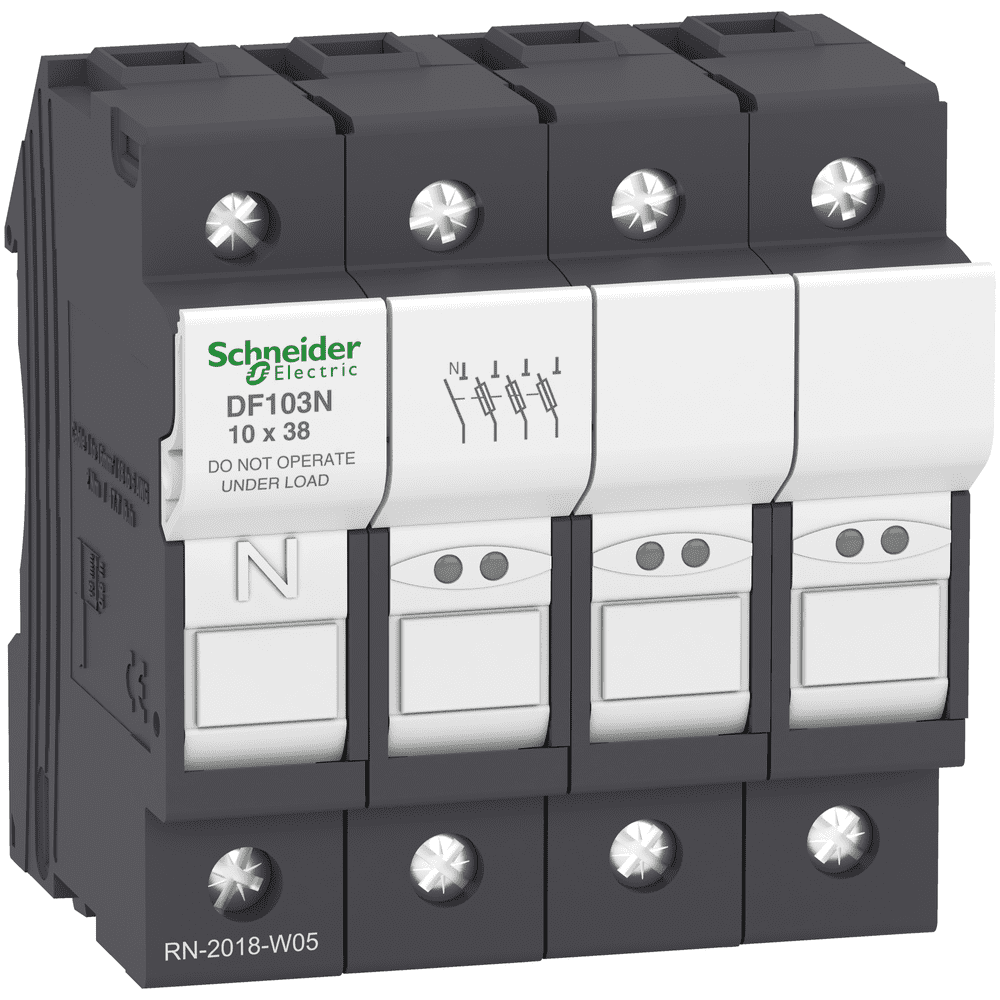 DF103N Schneider Electric Fuse Carrier Tesys Df 3P N 32A Fuse Size ...