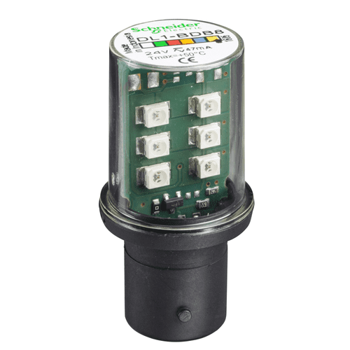 DL1BDB8       Schneider Electric    LED bulb, Harmony XVB, BA 15d, yellow, steady light, 24V AC/DC
